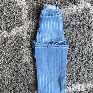 Rock & Roll Cowgirl Light Blue Striped Jeans 24x32